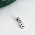 DIY silver-toned number 8 metal charm pendant for jewelry making on white background - Number Pendant (8) / Silver