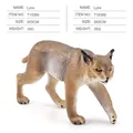 Realistisch lynx dierenmodel in loophouding, 9x5 cm duurzaam PVC educatief speelgoed - Grote Lopende Jagende Lynx (T15386)