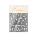 Stickers à ongles en relief avec papillons blancs et croix gothiques style rétro - Relief Papillon Blanc (to2643)