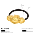 Détail de l'élastique à cheveux coquillage doré, 47mm, acier inoxydable imperméable, 10,1g - Style Forme de Coquillage (NB-H1048)