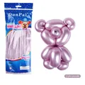Packung mit 100 metallisch hellvioletten Modellierballons mit gewebter Bärenskulptur - 100 Stk/Packung / Metallic Helllila