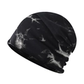 Schwarz-weiß gestrickte Tie-Dye-Beanie für Damen und Herren im minimalistischen Streetstyle - Einheitsgröße(Einstellbar) / Tie-Dye Schwarz