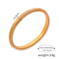 Adjustable 18k gold plated titanium steel coil bracelet with 8mm width for women - Gold Color 8MM