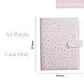 A5 faux ostrich leather notebook binder cover in lilac purple with magnetic buckle closure - A5 Purple (Cover Only)