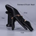 Matte black resin hand-shaped jewelry display stand for rings and bracelets, size 27x13x9cm - Armrest Hand / Black