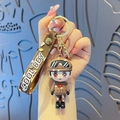 Cartoon soldier keychain in brown camouflage with a matching Cool Boy rubber wristband - Special Forces Brown Boy (COOL BOY)