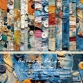 Button Bazaar vintage scrapbook paper set with 12 mixed designs in 6x6 inch format - R2428 24 Sheets
