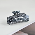 Grande pince à cheveux en acétate, motif noir et blanc, barrette élégante pour queue de cheval. - Pince Acétate 128