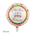 Ballon en aluminium de 18 pouces pour baby shower fille avec motif A New Little Princess - 18 pouces / Ballon Rond Princess 18 Pouces