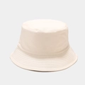Minimalist cream white cotton bucket hat with reinforced stitching and sun protection - M (56-58cm) / Beige