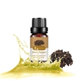 LurnaoQueen Black Pepper Essential Oil 10ml in dark bottle with splashing visual - Black Pepper (single Recipe)