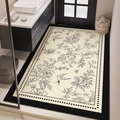 Tappeto da bagno rettangolare beige con motivi floreali e base antiscivolo - 40*60cm / Diatomite Spessa Potenziata / Stile Retrò Francese-Stile C [Rettangolare]