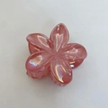 Pink iridescent plumeria hair claw clip with a pearlescent finish for women - Frangipani Hair Clip / Pack of 12 (8x7x4cm) / Iridescent Pink