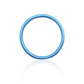 Bracciale minimalista blu in silicone con finitura satinata liscia e design circolare - Bracciale rigido liscio blu (30010)