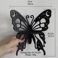 Black butterfly wooden shelf with moon star cutout, size 23x26.3cm crystal display - ms6697 Black Butterfly