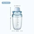 Blue bear 500ml plastic drink shaker bottle with volume scale and 3D ear lid - Transparent Blue [500ml Shaker]