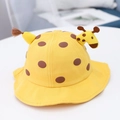 Cute yellow giraffe pattern baby sun hat with animal ears and spots for toddlers - 8 Months-3 Years (46-50cm) / 06 Yellow (Giraffe)