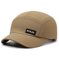 Gorra de béisbol de secado rápido color caqui con ventilación lateral por láser - Ajustable / Caqui