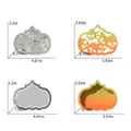 Detailed size chart for Halloween hollow pumpkin atmosphere light silicone resin molds - Hollow Pumpkin Lamp Mold 03 Set (Lid + Base)