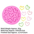 Pink heart-shaped silicone mold for chocolate and resin including multi-color samples - 1# Heart Shape (B827) / Pink
