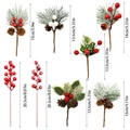 Artificial Christmas berry picks with pine needles and cones in various sizes and styles - S208 Pine Cones (Set of 8)