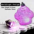 Mini lampe LED patte de chat avec lueur rose et coque scintillante taille 14,5mm - Mini Lampe LED Patte de Chat - Lumière Rose