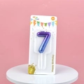 Sparkly blue-purple gradient birthday number 7 candle for dreamy party decoration - Number 7 / Purple To Blue Gradient