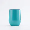 360ml dark green insulated egg cup with rainbow glitter finish and clear lid - Dark Green (Rainbow Finish)