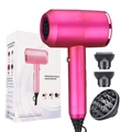 Professionele ionische haardroger in rozerood met mondstukken en diffuser in doos - 9808 Rozerood