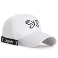 Casquette de baseball blanche avec broderie papillon noire et ruban GRLFRND - Blanc