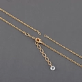 Minimalist 18k gold plated necklace featuring a lobster clasp and crystal charm extension - Gold Minimalist Chain