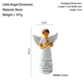 Figura de ángel moderna de resina con vestido blanco, corazón rojo y texto - Ángel con Corazón
