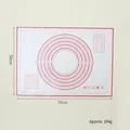 White platinum silicone pastry mat 50x70cm with red measurement marks and scales - 50*70CM / Red