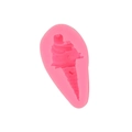 Pink silicone ice cream cone mold with spiral texture for creative baking and fondant - Style 1-Ice Cream Cone / Pink