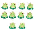 Lot de 10 pendentifs grenouille et nénuphar en émail pour la création de bijoux DIY - 10 Pcs/Sac / 1# Grenouille