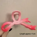 Large 11cm ribbon hair claw clip featuring an elegant pink gradient resin finish - Gradient Fishtail Pink-11cm