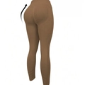 Leggings de yoga marron café à taille haute et effet galbant pour le fitness et sport - Marron