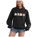 Black Christmas hoodie with gingerbread house print and fleece lining for men and women - S / Tops / Black-Gingerbread House Print