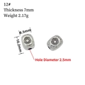 Retro Tibetan silver floral spacer beads with hammered texture for DIY jewelry making - 12# (Flower Small)