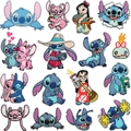 Patch ricamate con personaggi dei cartoni animati Stitch e Angel per vestiti bambini - X11XG-195-YT set da 16 pezzi