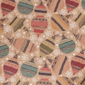 Christmas gift wrapping paper with vintage kraft base and colorful snowflake ornaments - 50*70CM / Colorful Baubles / 1 Sheet