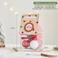 Set de decoración navideña con 13 esferas rojas y casita de nieve en caja de regalo - Juego de 13 / Rojo
