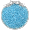 Blue 2.5mm iridescent glass seed beads for DIY jewelry making in a decorative tray - Water Blue (10g/Pack Approx 700pcs)