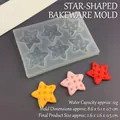 Star-shaped silicone mold with dimensions for DIY baking cookies and chocolates - Star Biscuit / Semi-transparent