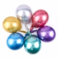 10-inch metallic latex balloons in gold, silver, rose red, purple, and blue colors - Thickened / Mixed Metallic