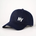 Cappellino blu navy con logo NY e sagoma della Statua della Libertà ricamata - Taglia unica / Blu Notte