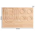 Professional bamboo bead design board with measurement scales and jewelry layout slots - Bamboo Wood / Long Style (Design Work Board)