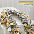 1.8m Gold Garland With Light