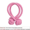 Detail view of pink knotted hair tie showing 17cm size and woven fabric texture - 1# Pink Knotted Hair Tie