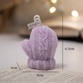 Purple knitted glove scented candle with woven texture for cozy Christmas decoration - Purple Gloves - Lavender